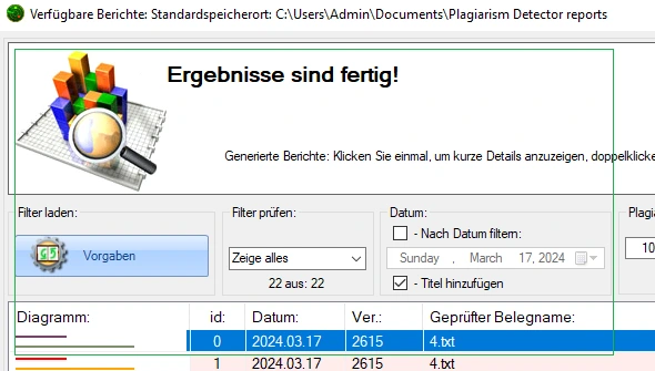 Originalitätsbericht-Manager
