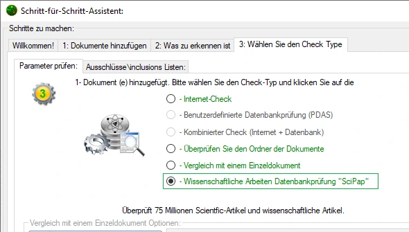 Sci-Pap-Datenbankprüfung