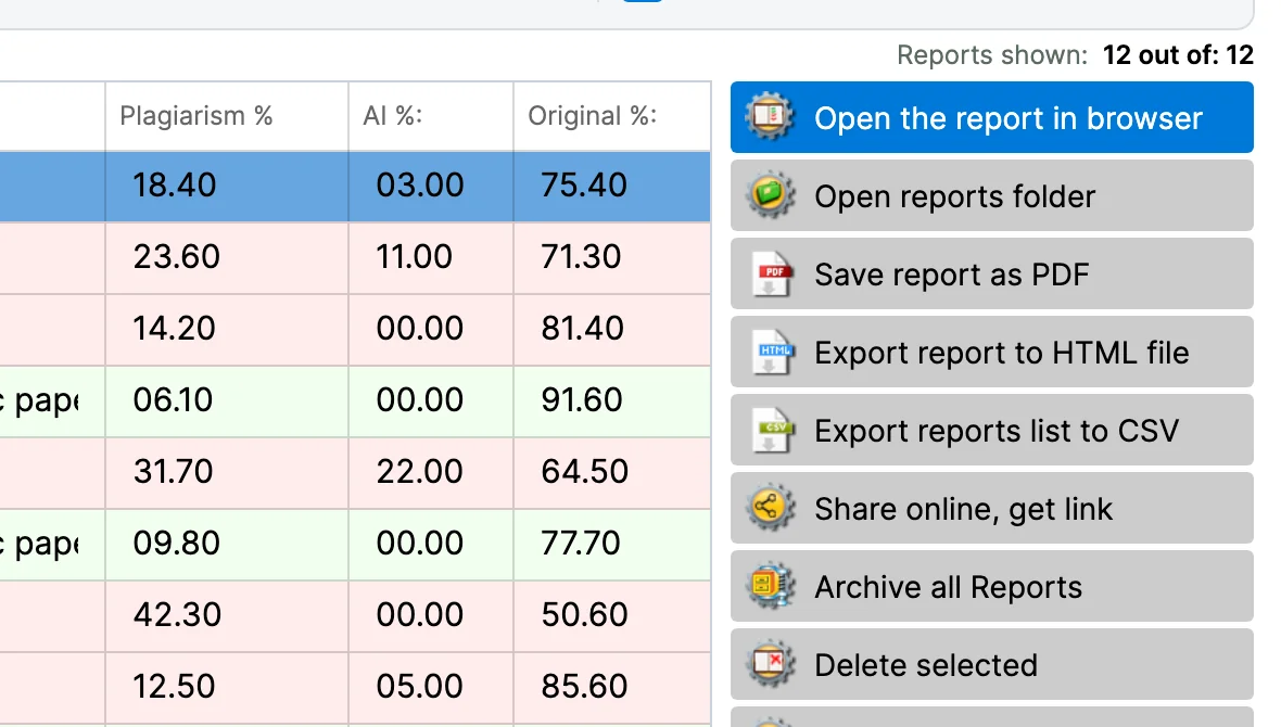 Save, Export and Share