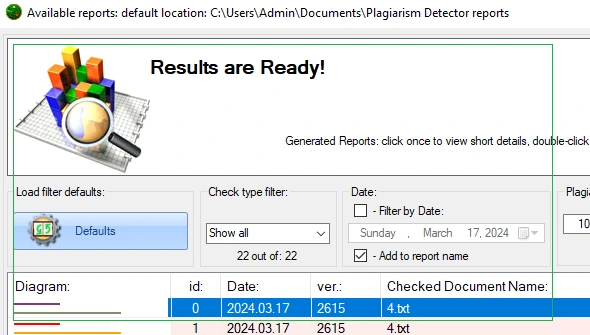 Originality Report Manager