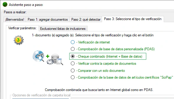 Verificación de la base de datos PDAS