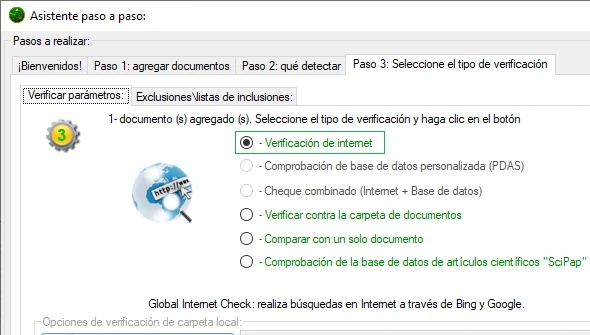 Comprobación global de Internet