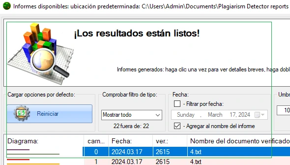 Gestor de informes de originalidad