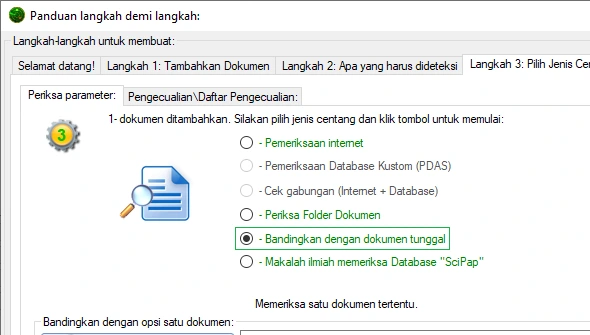 Bandingkan dengan Satu Dokumen