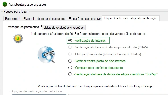 Verificação global da Internet